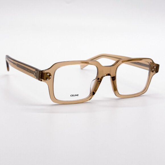 NEW CELINE CL50144U 045 SQUARE BEIGE EYEGLASSES UNISEX CELINE - Picture 4 of 10